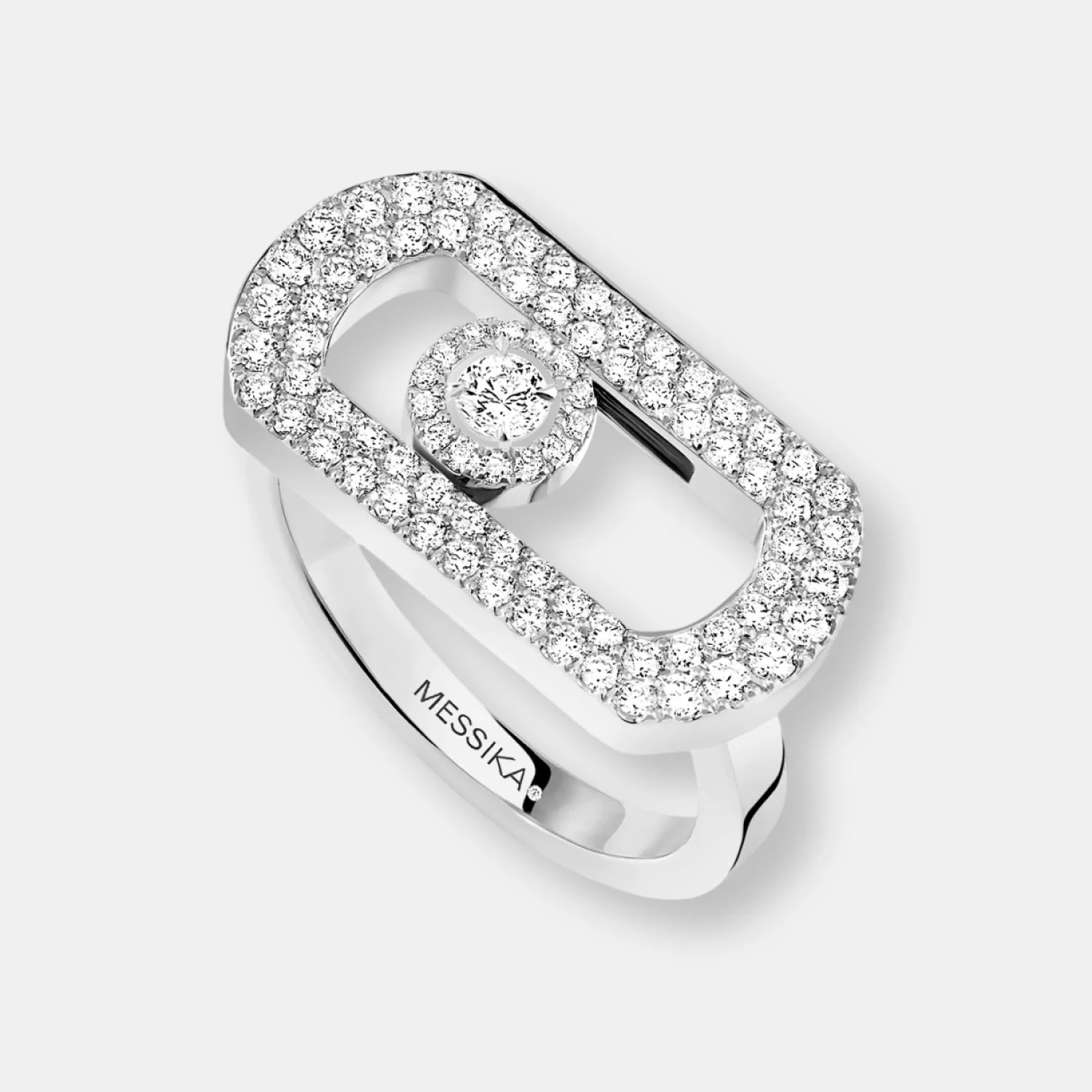 Bague move pavée