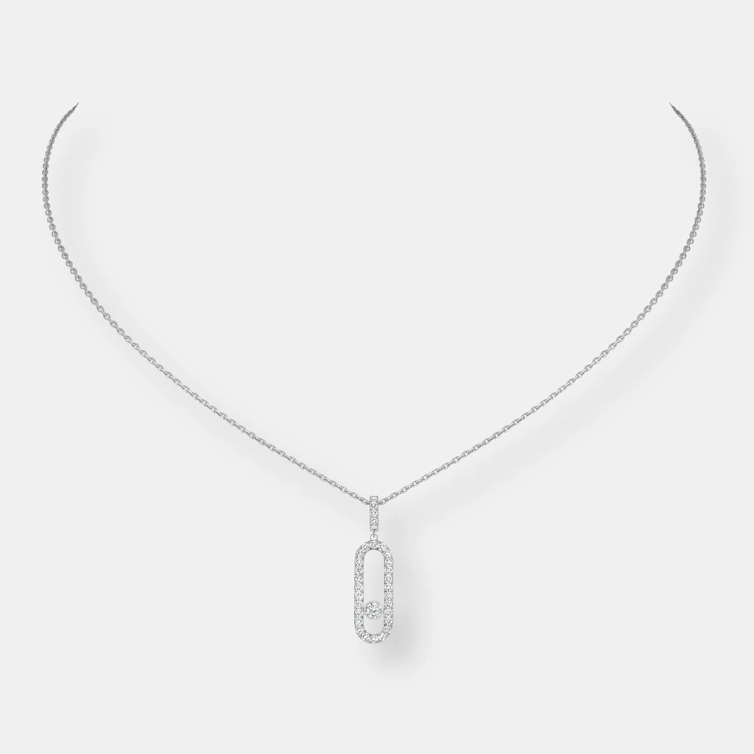 Collier move uno gm pavé