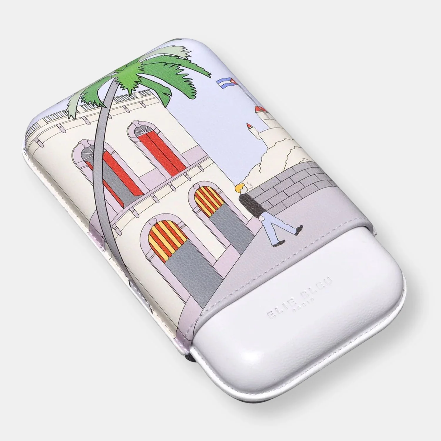 Etui cuir "casa cubana" 3 cigares calibre 27