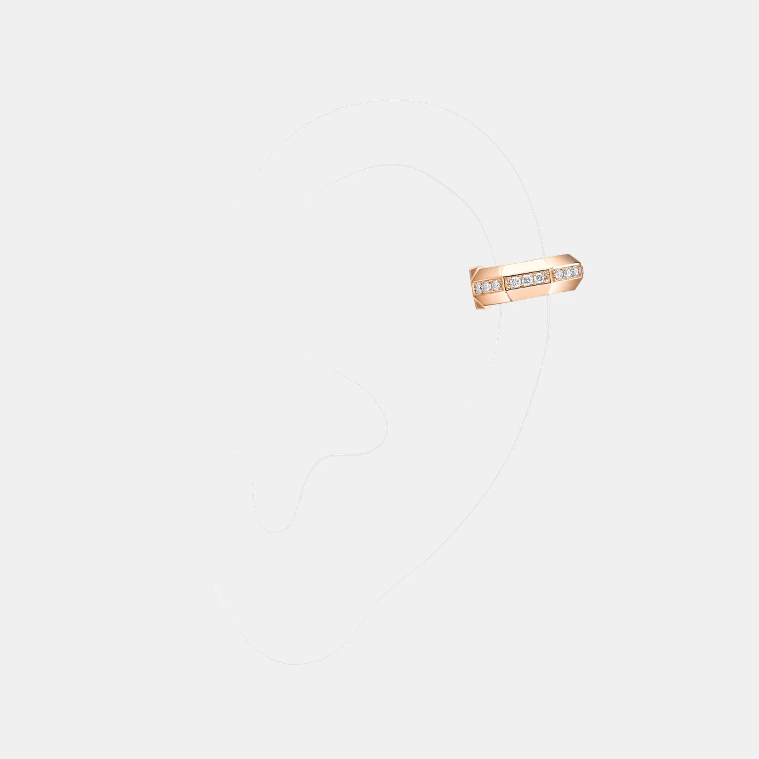 Mono boucle d'oreille top clip moderniste - Image 6