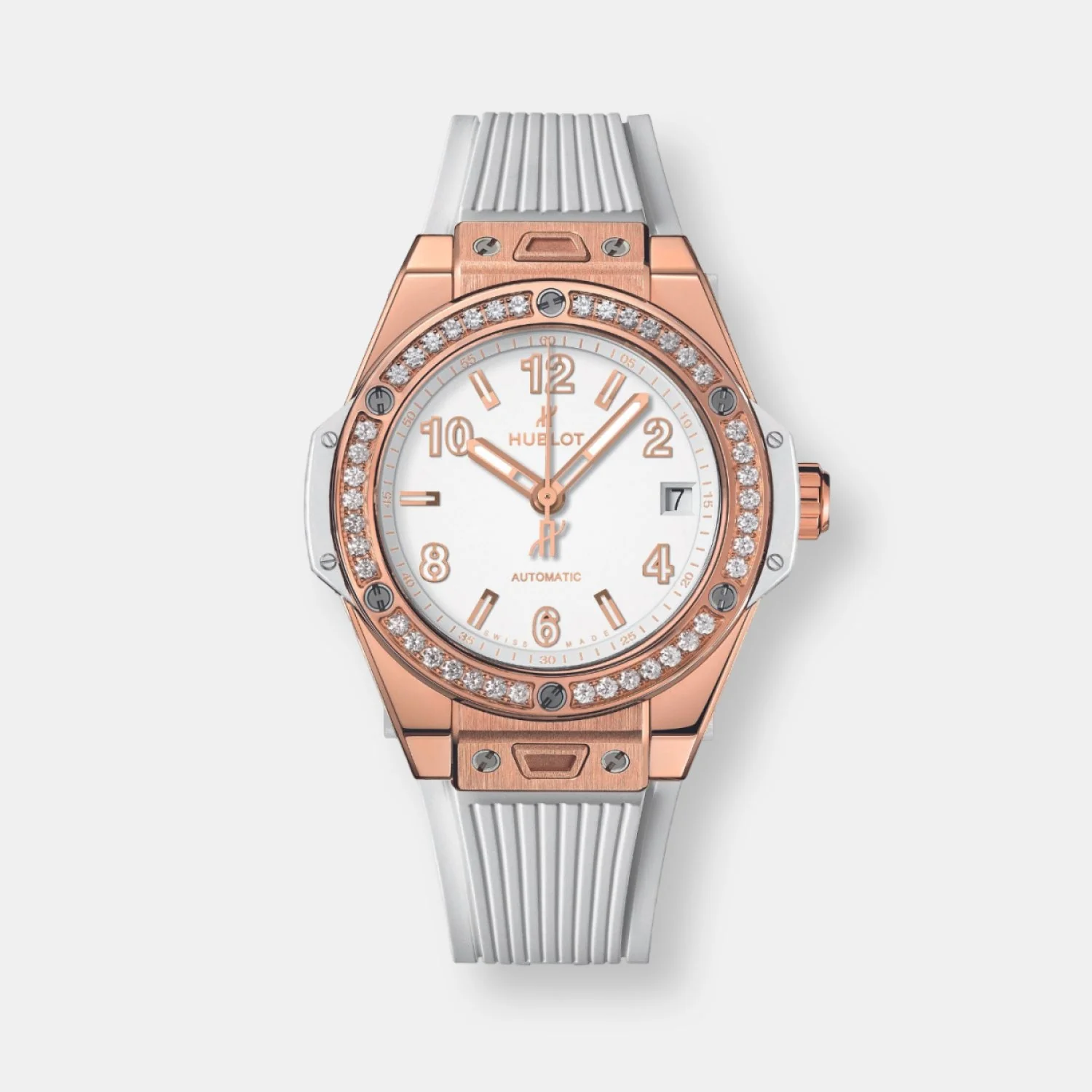 Montre big bang one click king gold white diamonds