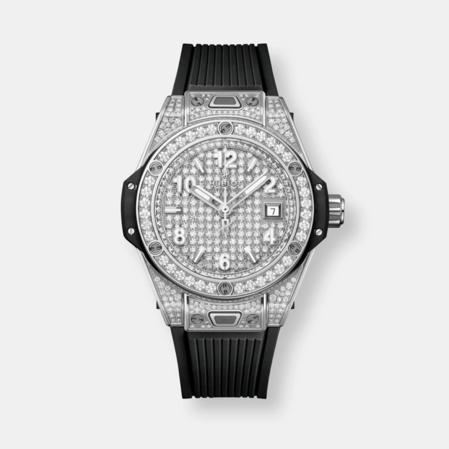Montre big bang one click steel full pavé