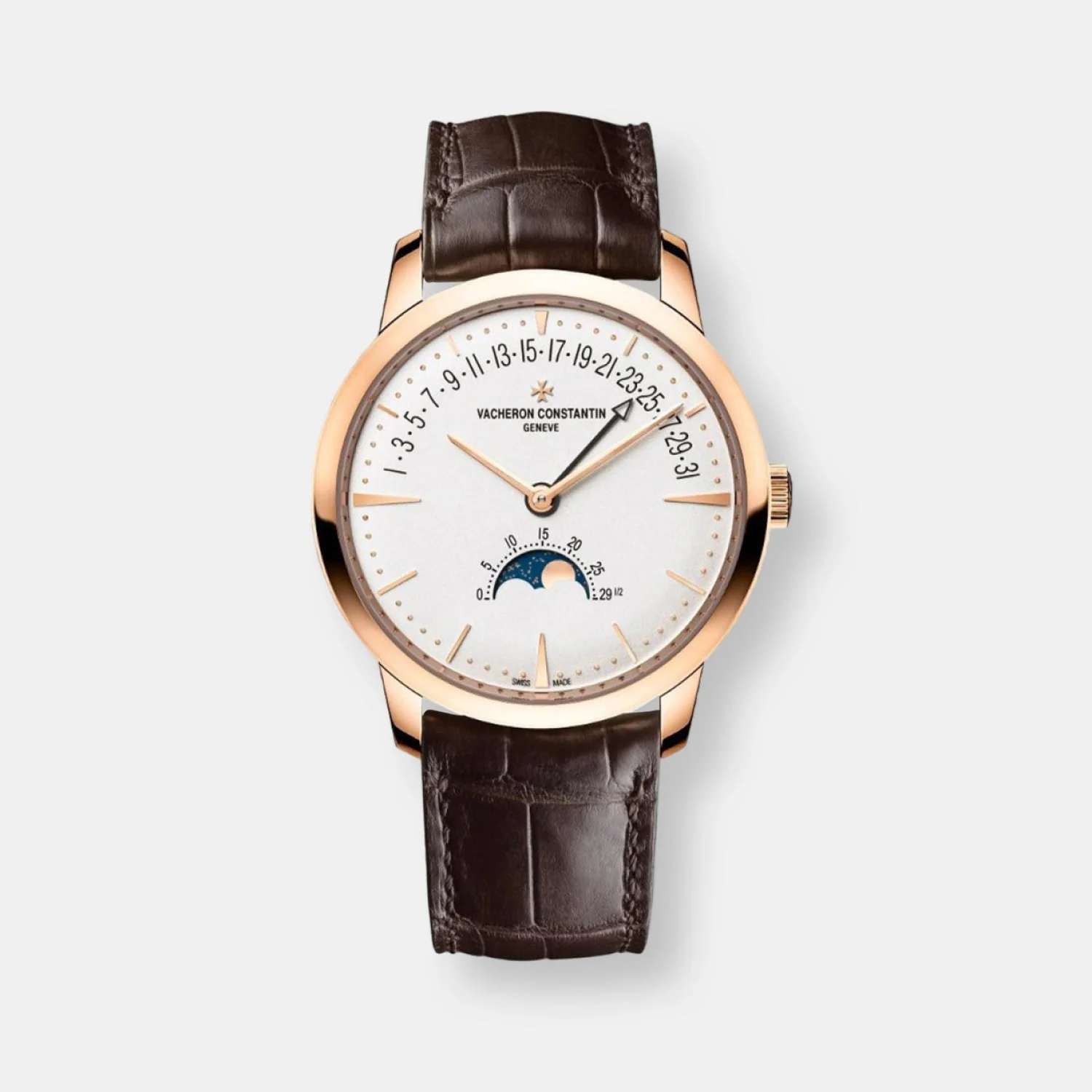 Montre patrimony phase de lune date retrograde