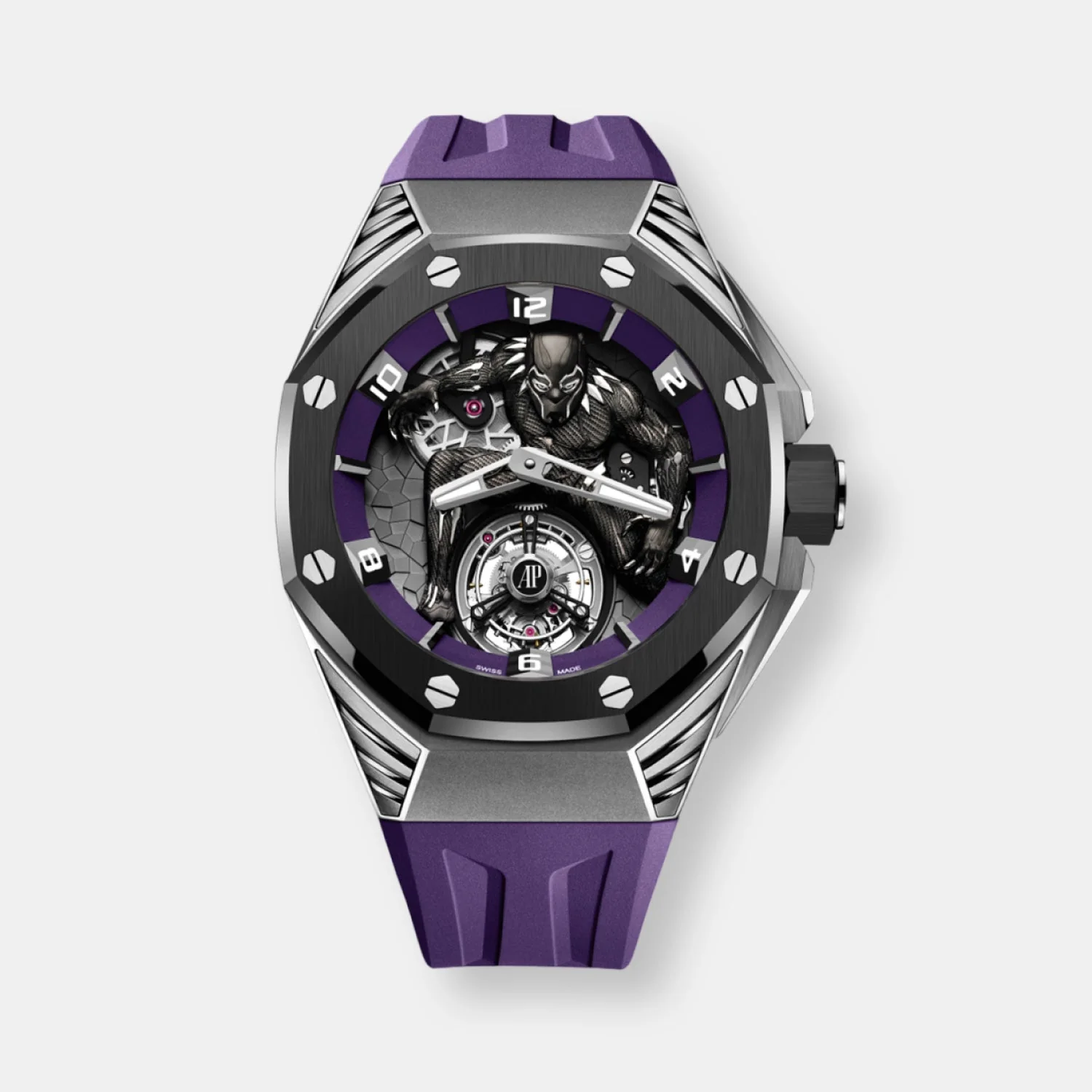Montre royal oak concept black panther tourbillon volant