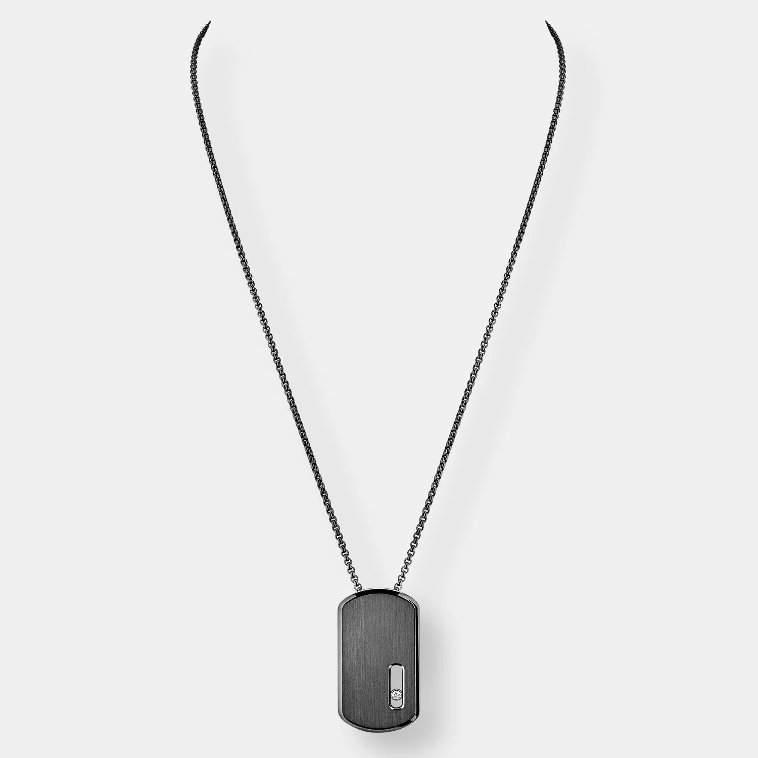 Collier diamant titane graphite